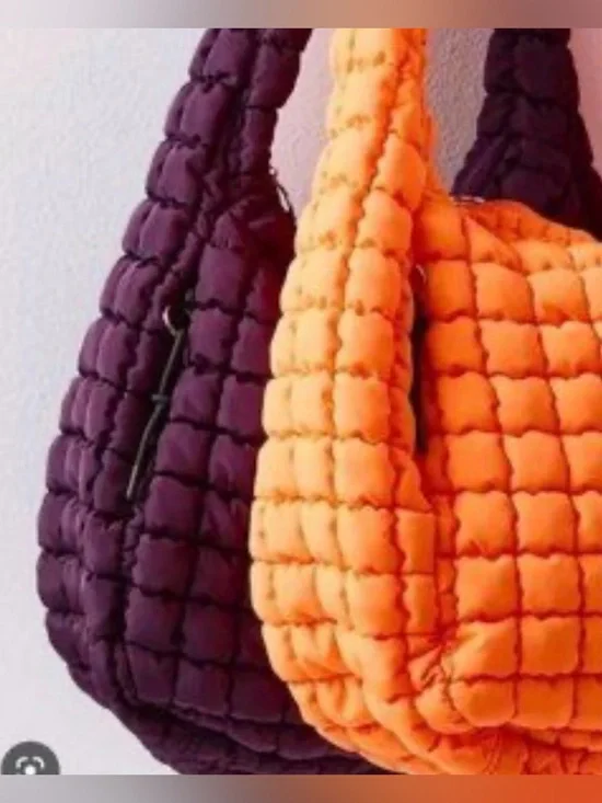 Free People Movement Quilted Carryall Bag Tote in Sugar Plum Purple NWT - Picture 2 of 3